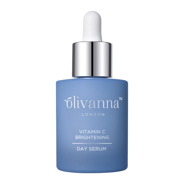 Olivanna Suero Diurno Iluminador de Vitamina C - Suero Facial con Ácido Hialurónico, Escualeno y Aciano - Mejora la Elasticidad de la Piel - 30 ml
