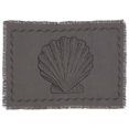 thumbnail image 4 of VHC Brands Sandy Burlap Seashells Nautical Cotton Coastal Tabletop Kitchen Stenciled Placemat Set of 6, Set 12x18, Grey, 4 of 4
