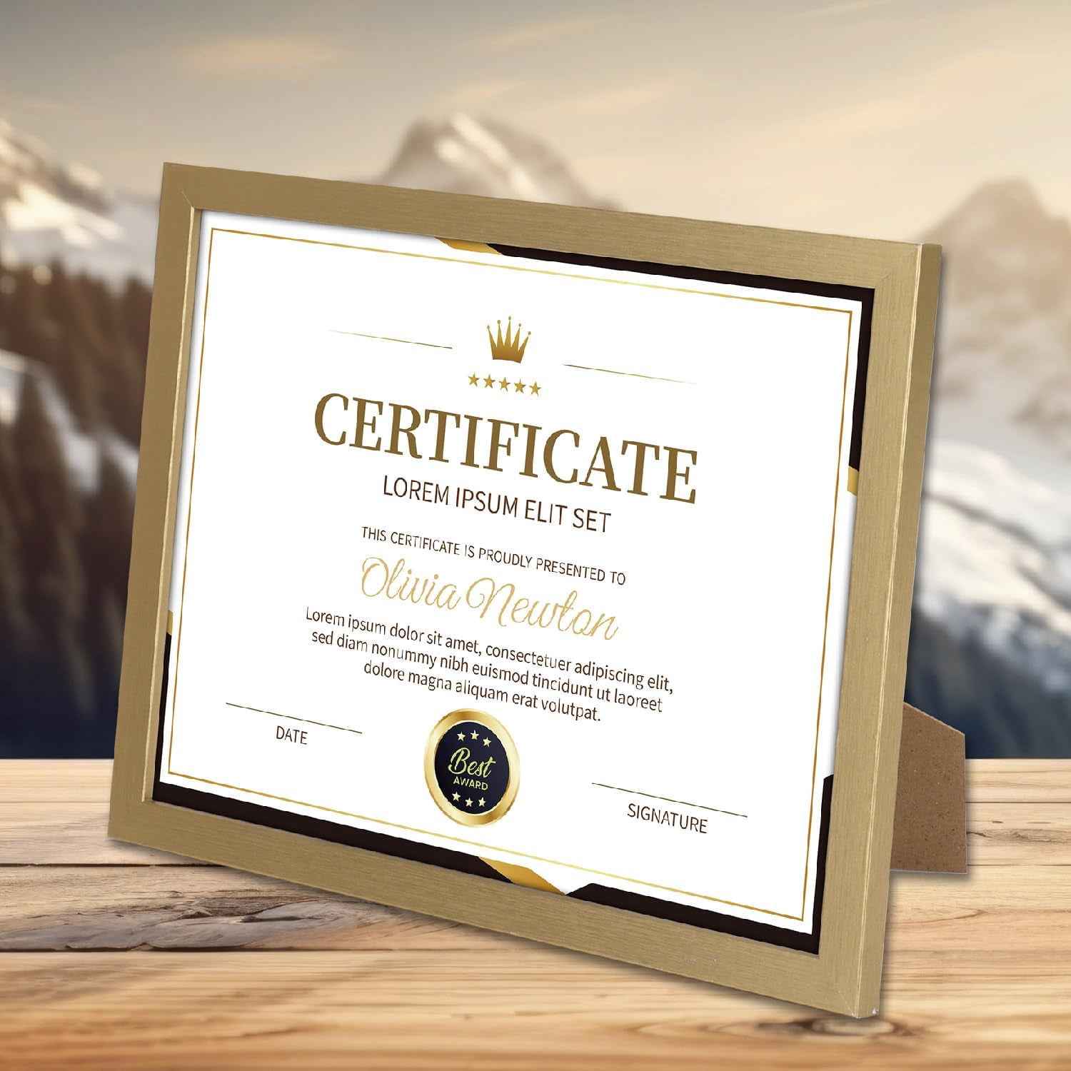 8.5x11 Picture Frame Certificate Frames ,Set of 12  Frames Bulk for Award Certificate Document Diploma, Wall or Tabletop Display