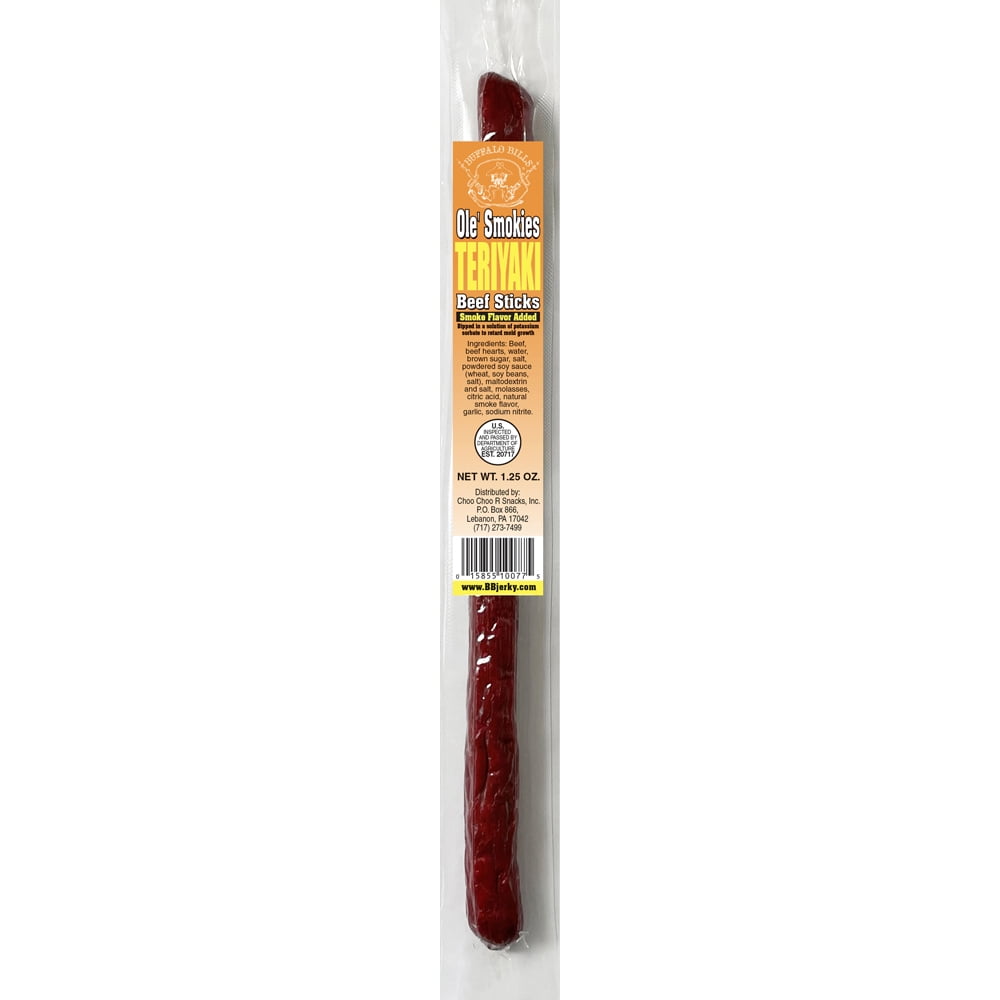 Buffalo Bills 15-ct Teriyaki Ole Smokies (Beef Sticks) – Two 15-ct Tubs