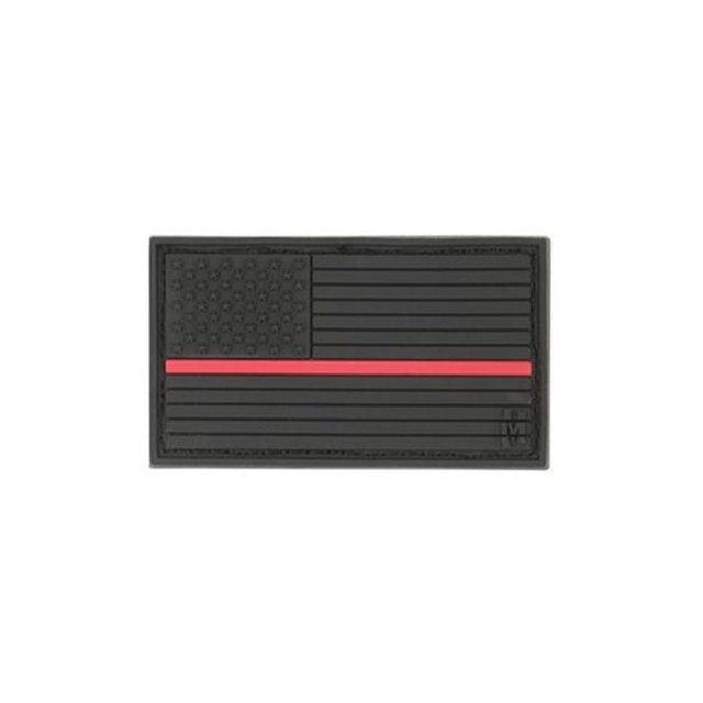 Drapeau Américain Patch&44; Petit - Pompier Mince Ligne Rouge