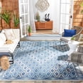 thumbnail image 3 of SAFAVIEH Courtyard Nicholas Geometric Diamonds Indoor/Outdoor Area Rug, 8' x 11', Navy/Grey, 3 of 15