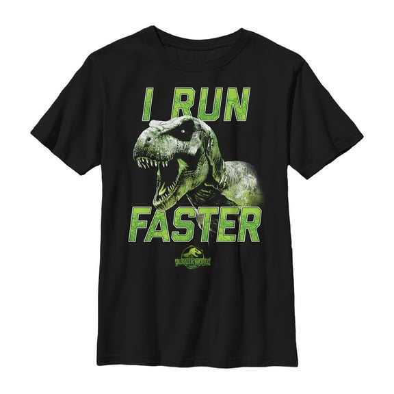 Boy's Jurassic World Run Faster Graphic Tee Black Small