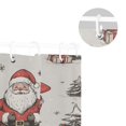 thumbnail image 5 of Yayeee Shower Curtain with Hooks 72"x72" Waterproof Fabric Bathroom Hanging Decor, Beige Christmas Santa, 5 of 5