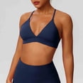 thumbnail image 6 of EaskTriop Women's V Neck Strappy Sports Bras - Wireless Padded Yoga Top Seamless Deep V Neck Bralette Workout Tank Tops for Women, 6 of 6