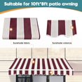 Patio Awning 12x10 Feet Fabric Replacement Sunshade Canopy for