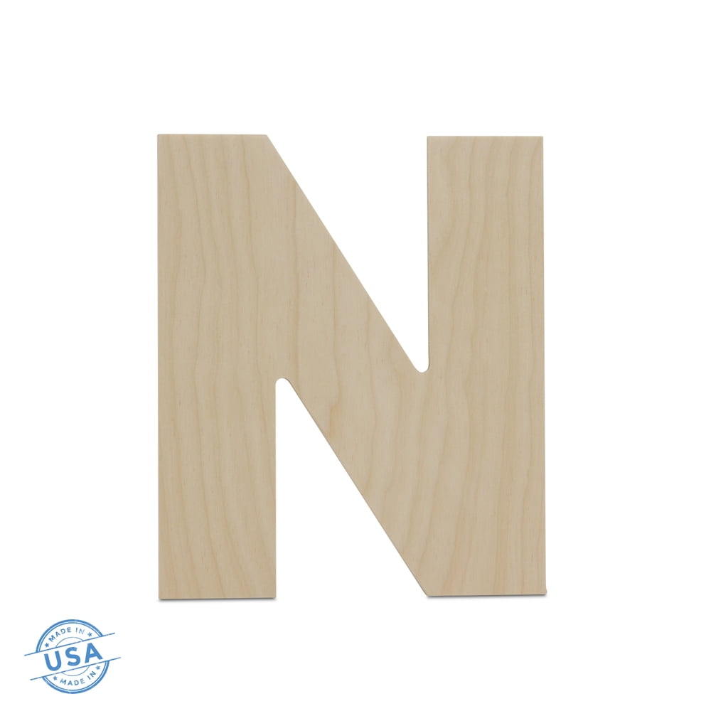 Wooden Letter K 12 inch or 8 inch, Unfinished Large Wood Letters for Crafts, Woodpeckers