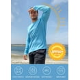 thumbnail image 5 of BALEAF Mens Shirts Long Sleeve Sun Protection T-Shirt UV SPF UPF 50+ Quick Dry Lightweight Fishing Shirts Blue Size XL, 5 of 6