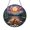 Acrylic 3.5 Inch, variant on Sunset Campfire Mountain Scene Stained Glass Window Art, Inviting Rustic Home Decoration