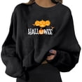 thumbnail image 3 of de de de del cráneo de de de larga de Halloween Pullover de lar calabazas negro Soledad Sudaderas, 3 of 6