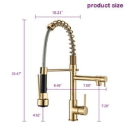 PROOX Spring Kitchen Sink Faucet Pull Down Sprayer Single Handle Modern Kitchen Faucets