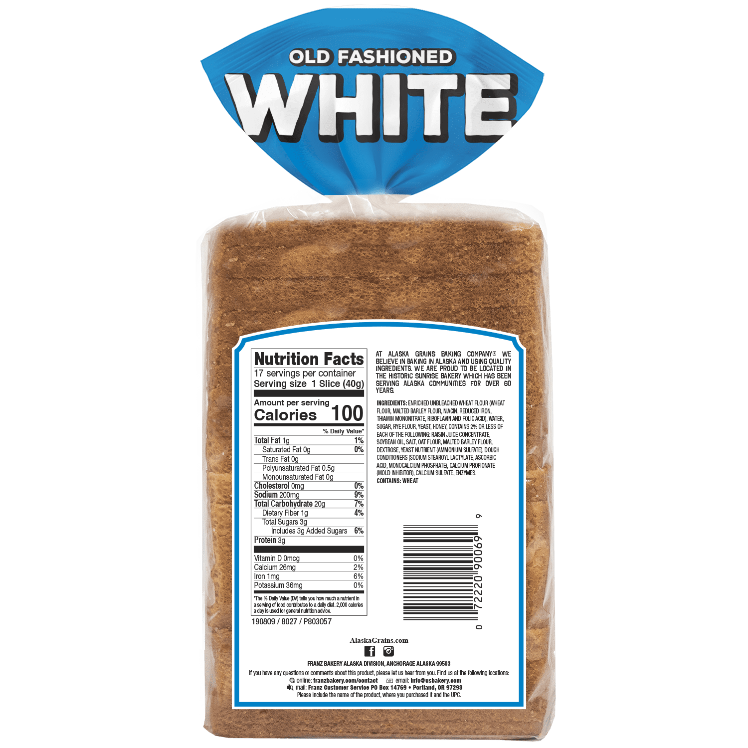 United States Bakery Alaska Grains Bread, 24 oz
