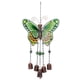 thumbnail image 1 of Campanas de Viento Pintadas de Vidrio y Hierro con Mariposa Grande, Campana de Tubo de Metal, Adornos Artesanales, Color Verde, 1 of 5