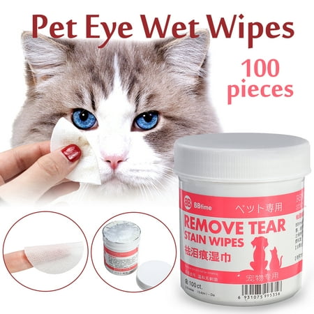 Tear Stain Remover Wet Wipes for Dog & Cat Eye Grooming - 120Pcs/100Pcs Cotton Cleaning