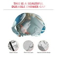 thumbnail image 5 of Balery Let'S Go Travel Around The World Shower Caps, Double Layer Waterproof Shower Cap, Double Layers Reusable Shower Cap With Soft Comfortable For Long Thick Hair Soft Bath Shower Hair Caps, 5 of 9