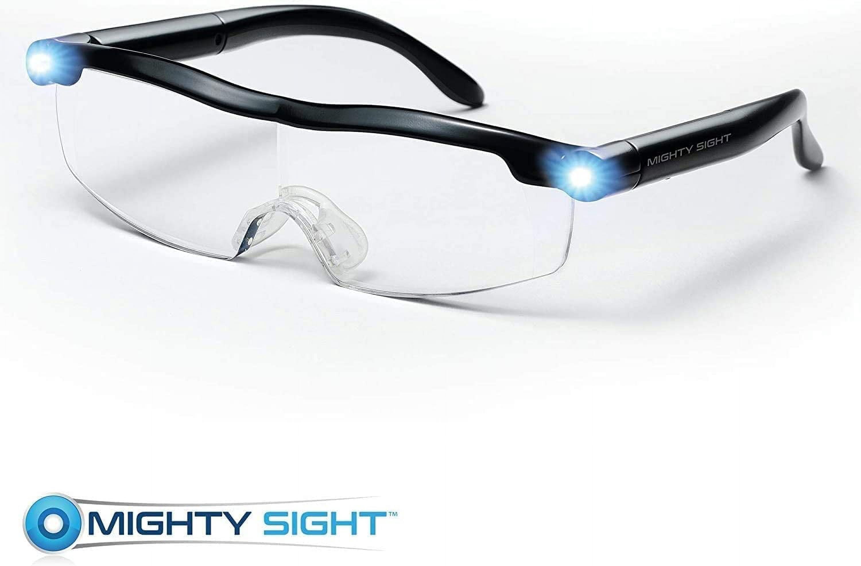 Ontel Mighty Sight LED Magnifying Eyewear, Black, Pack of 2