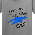 thumbnail image 4 of Inktastic Let's Get Cray Cray Cute Blue Crayfish Youth T-Shirt, 4 of 5