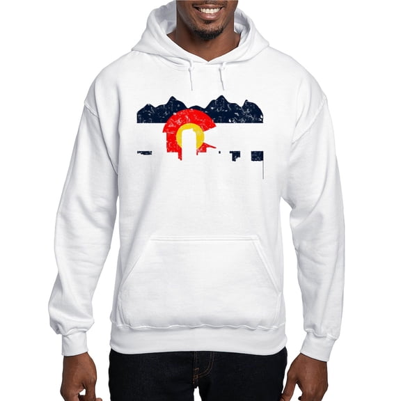 CafePress - Denver, Colorado Flag Distressed Hooded Sweatshirt - Pullover Hoodie, Hooded Sweatshirt