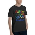thumbnail image 2 of Autism - Red Instead Infinity - Acceptance Butterfly Men's Basic Short Sleeve T-Shirt Black 3X-Large, 2 of 5