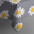 thumbnail image 5 of Gray White Flower Pattern Square Tablecloth,Waterproof Square Table Cover,Wipeable Spillproof Washable Table Cover for Home Kitchen Party Decor 42"X42"(107x107cm), 5 of 6