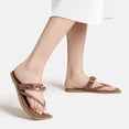 thumbnail image 3 of Dream Pairs Sandals Women Flip Flops Square Open Toe Thong Sandals Summer Casual Lightweight Comfortable Flat Slippers Indoor Outdoor Beach Walking Shopping Vacation Shoes SDFF2226W BROWN Size 10, 3 of 5