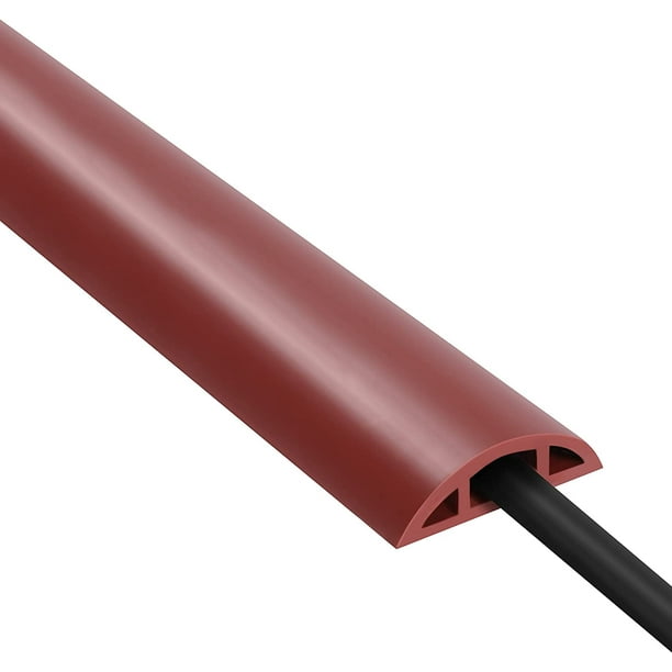 Cache-câble de sol, 1,2 m, cache-fil rouge pour sol, empêche les voyages de  câble et protège les fils, cache-câble de sol – Cavité du cordon – 0,39  (L) x 0,24 (H) Rouge