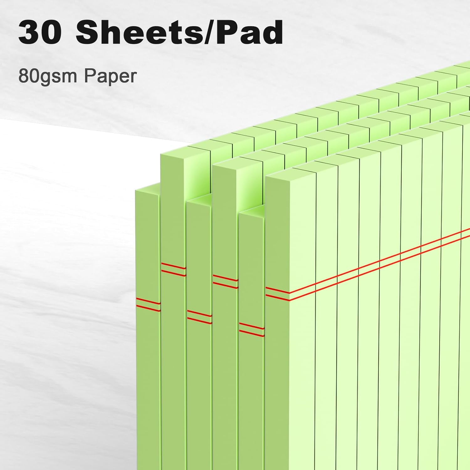 Ahot 6pcs Small Note Pad 5x8 College Ruled Green Legal Pads Paper Notepads 6 Pack Study Back Writing Pads 5 x 8 Legal Pads Perforated Narrow Ruled Pads of Paper Green Brand: AILZFEI
