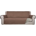 thumbnail image 1 of Housse de Sofa Matelassée Réversible, Protège-Meubles Résistant à l'Eau, Housse de Canapé Lavable avec Mousse Antidérapante et Sangles Élastiques pour Enfants, Animaux (Sofa Surdimensionné, Brun/beige), 1 of 7