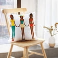 thumbnail image 5 of LALILO Throw Pillow Covers Girls Summer Clothes Body African Cushion Cover 18" x 18", 2 Pack, 5 of 6