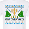 thumbnail image 4 of Inktastic Happy Chrismukkah Sweater Style with Menorah and Trees T-Shirt, 4 of 5