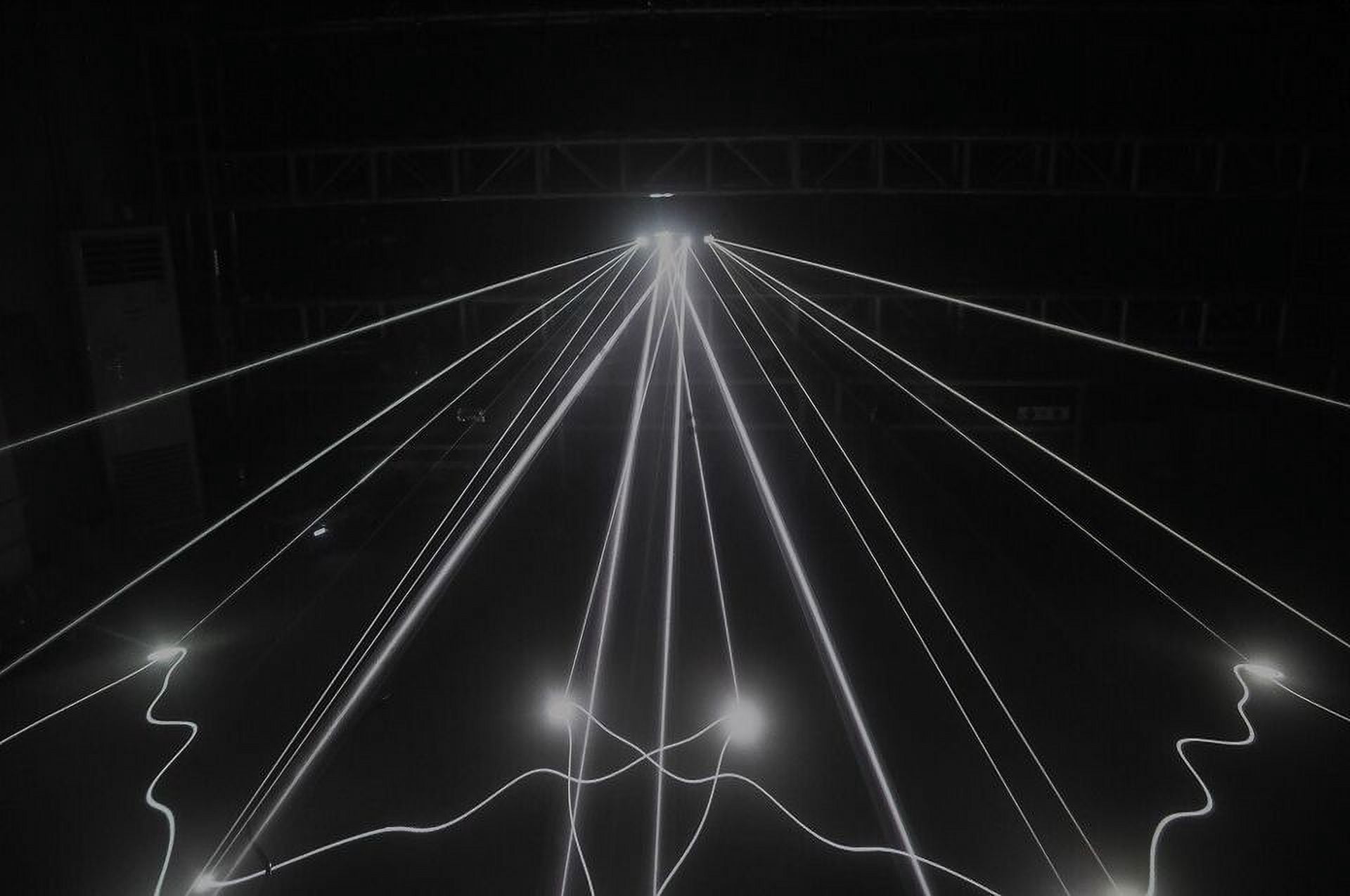 2-Count 250MW White Laser Projector 4-Lens RGBW Laser Beam Stage Light DJ Lighting