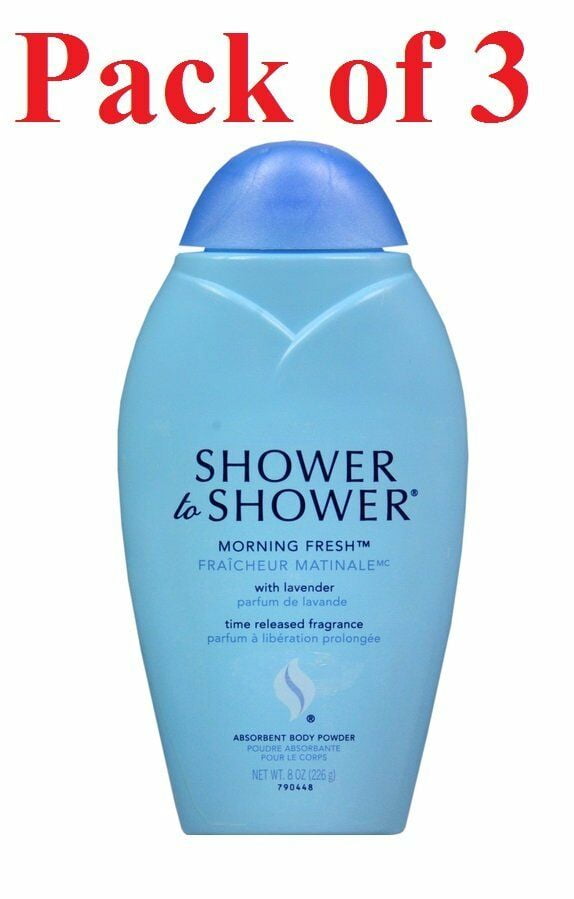 Shower to Shower Soft Absorbent Body Powder, Morning Fresh, 8 oz, 3