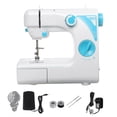 thumbnail image 2 of 19 Stitches Portable Desktop Electric Sewing Machine Portable Crafting Mending Machine 2 Speed Adjustable with Sewing LED Light, Drawer and Pedal Household Use, 2 of 10