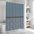 thumbnail image 6 of Boho Blue Flower Shower Curtain, Waterproof Shower Curtains for Bathroom, Abstract Bohemia Pesley Floral Washable Fabric Bathtub Curtain Set Bath Decor with 12 Hooks Long 72"x84", 6 of 8
