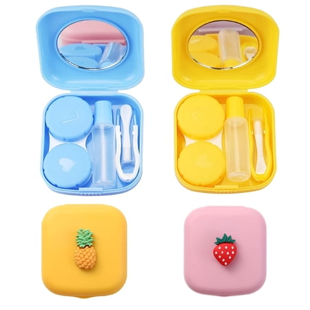 ACDANC 2026 New Contact Lens Case,Colorful Contact Lens Box Holder Container,Outdoor Mini Contact Lens Soak Storage Kit with Mirror for Travel & Home