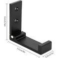 thumbnail image 2 of Paquete de 3 ganchos de pared plegables de aluminio invisibles para auriculares, abrigos y ropa, para cocina, baño y dormitorio. Soporta hasta 15 kg (negro)., 2 of 5