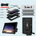 thumbnail image 3 of ELEHOLD For Samsung Tab S6 Lite 10.4 Inch (2019/2020) Case,Rugged Shockproof 3-Layer Kickstand Pencil Holder Protective Case with Shoulder Strap for Kids, School, Outdoor Travel,Black, 3 of 7