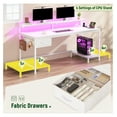 thumbnail image 5 of Computer Desk with Ergonomic Monitor Stand & CPU Stand,47.2" Gaming Desk with 1 Drawer & Power Outlet & JZWAL for Home Work, Bedroom Study and Gaming, Small Spaces,White, 5 of 9