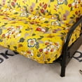 thumbnail image 2 of OctoRose Full Size 3 Side Zipper Linen Yellow Birds Printing Futon Cover Slipcover/Sofa Day Bed Couch Mattress Cover Protector (Cover ONLY) (LinenPrint-Birds-Yellow), 2 of 4