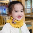 thumbnail image 6 of Karoyedx Winter Scarves for Kids Solid Color Cute fashion Cartoon Knitted Wool Cartoon Warm Neck Scarf Yellow Size,One Size, 6 of 7