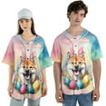 thumbnail image 4 of Happy Easter Shiba Inu with Bunny Ear Headband and Flowers All Over Print 3D Baseball Shirt Shibas Dog Lovers Gifts Idea Softball Sport - 13001, 4 of 6