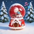 thumbnail image 4 of YingTaiLi Christmas Santa Snow Globe,Christmas Glass Snow Globes Glitter,LED Glitter Music Sonw Globes Water Snowball,for Girls Boys Kids Granddaughters Babies Birthday Gift,Musical, 4 of 6