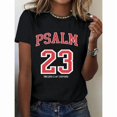 thumbnail image 5 of Women's 100% Casual T-Shirt with Psalm 23 Print - Round Neck, Short Sleeve, All-Season Comfort, Perfect for Outdoor Activities & Holiday Gifts, Outdoor Apparel | Geometric Print Tee | Fabric, 5 of 5