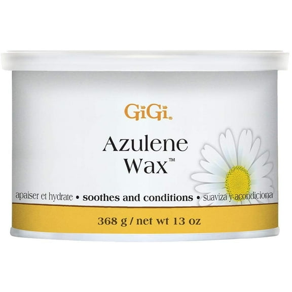 GiGi Azulene Soft Wax for Hair Removal - Soothing Full Body Wax for Normal Skin, Reduces Irritation, 13 oz, 1 Pack