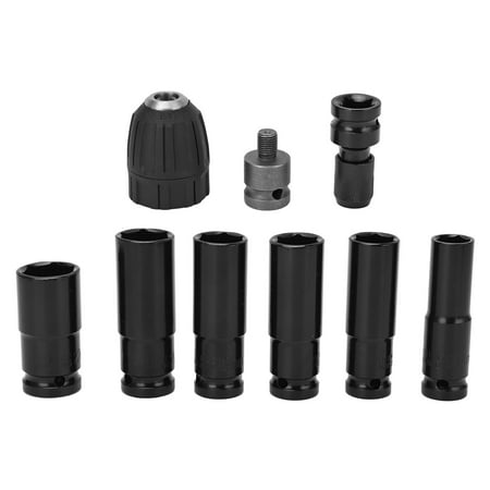 

9Pcs Impact Socket 1/2in High Carbon Steel Hex Wrench Socket Set Kit for Repair Maintenance