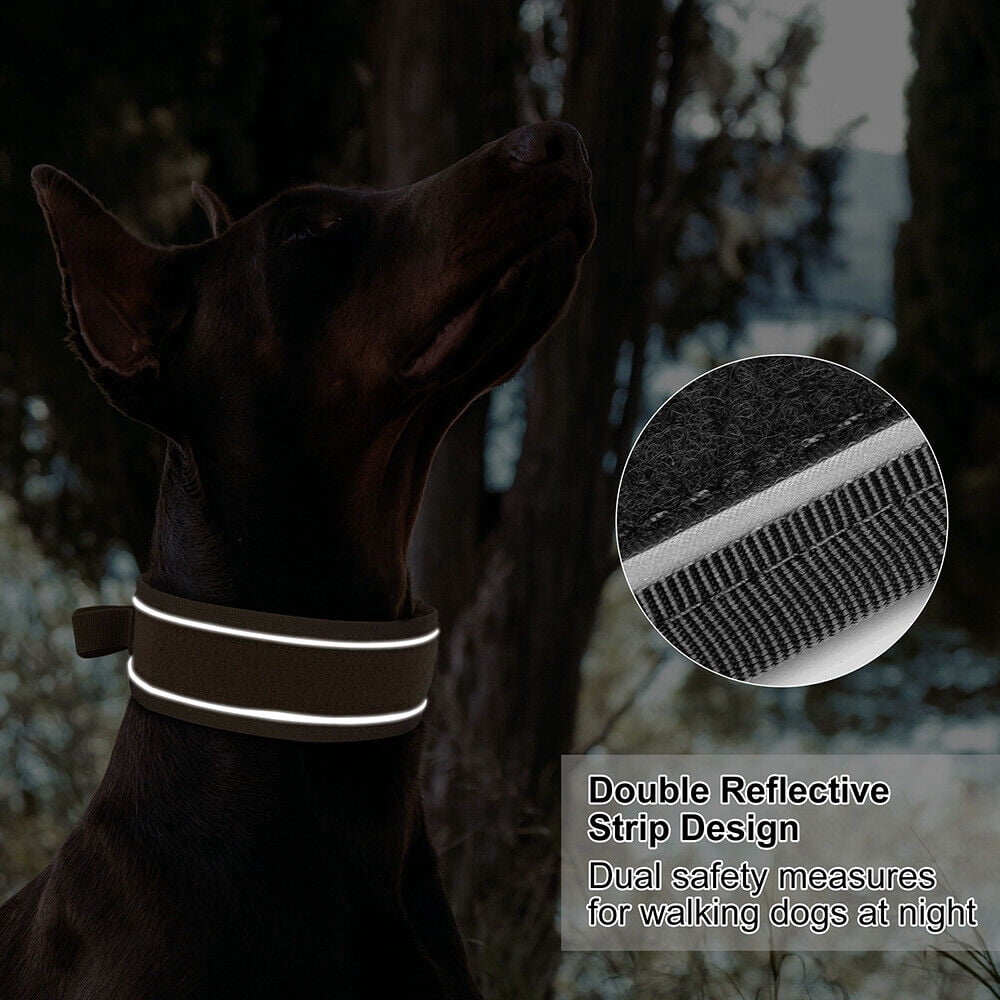 Pet Artist 2.6 Inch Wide Tactical Dog Collar with Handle Military Breathable Mesh Padded Adjustable Heavy Duty Metal Buckle