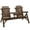 Brown, variant on Spaco 2-Seat Wooden Adirondack Chair, Patio Bench with Table, Loveseat Fire Pit Chair for Outdoor, Natural