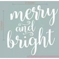 thumbnail image 3 of Merry & Bright Winter Art Vinyl Decals Wall Holiday Saying Quotes,12x12-inch, White, 3 of 5
