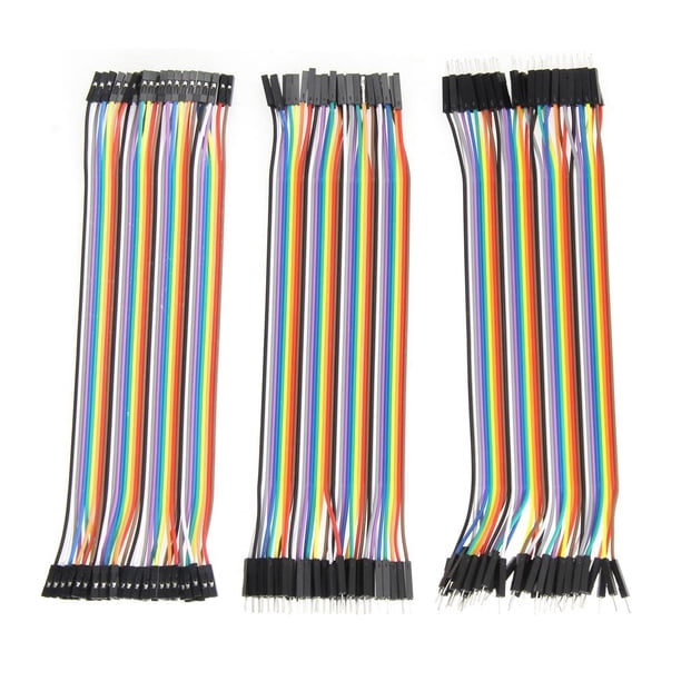 120pcs 20cm 2.54mm 1pin Jumper Wire DuPont Cable para Arduino