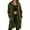 Army Green, variant on Hooded Fleece Sweatshirt for Women - Long Oversized Pullover with Zip Up, Casual Loose Fit Winter Coat for Fall & Winter